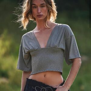 Free people smocking hot tee